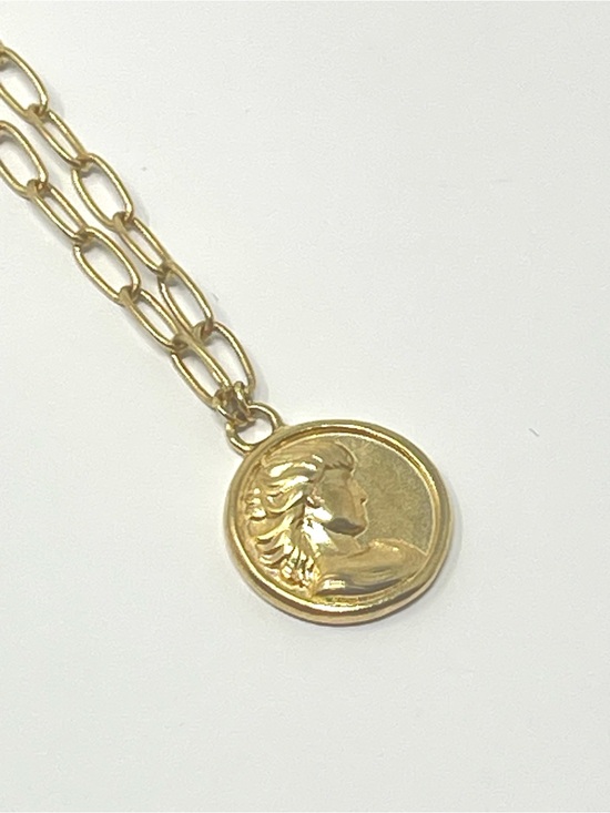 Anthropologie Jewelry - New Anthropologie x Tai Gold Link Coin Pendant Necklace